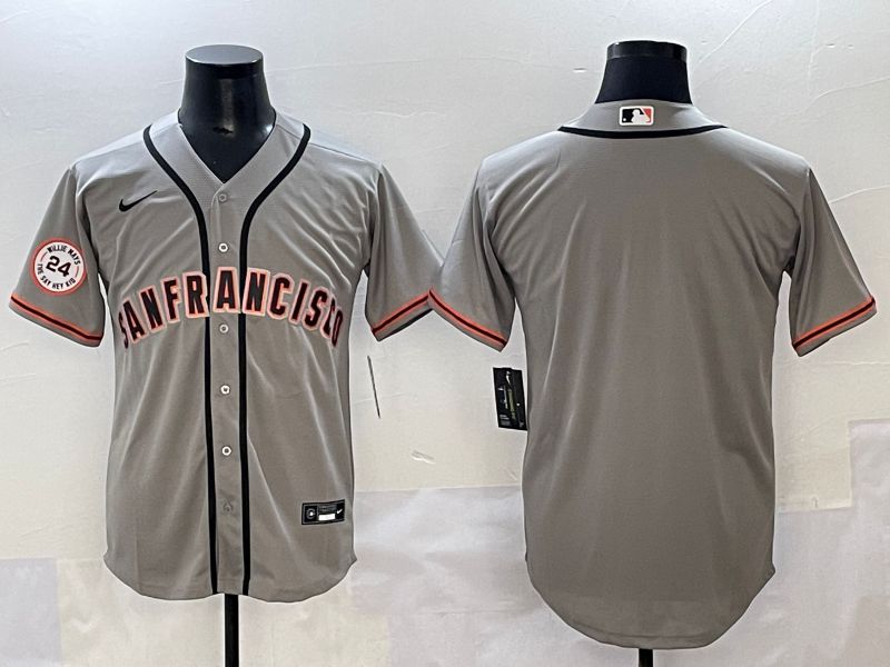 Men 2025 San Francisco Giants Blank Grey Game Nike MLB Jersey style 2->san francisco giants->MLB Jersey
